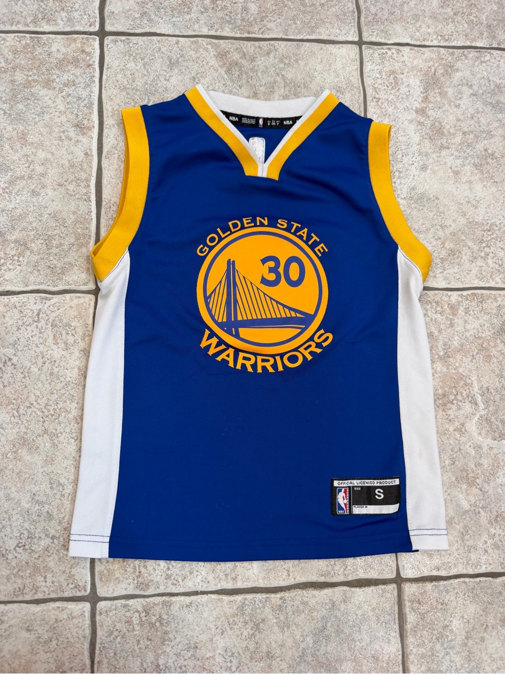 Boys Adidas Steph Curry Golden State Warriors jersey size small
